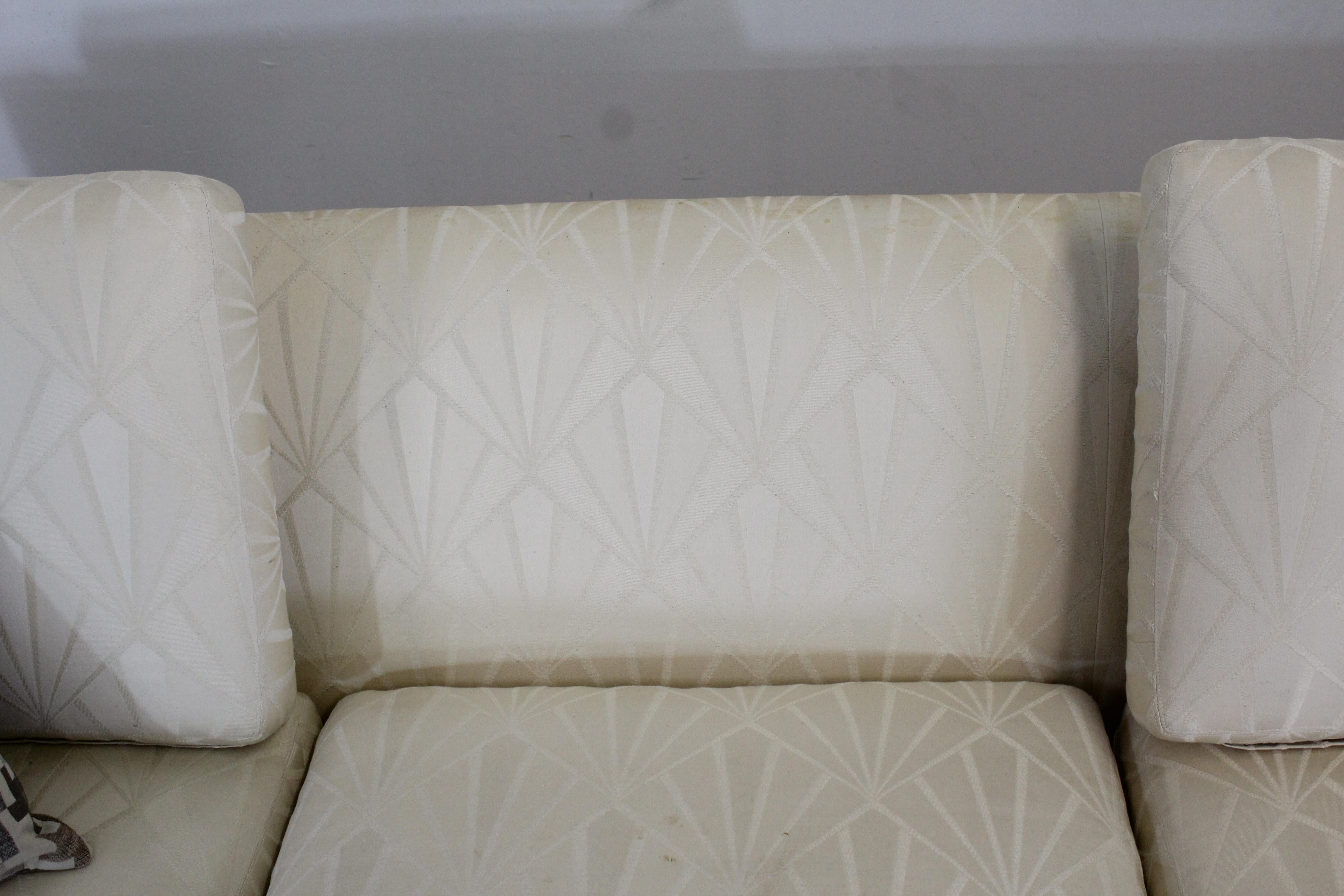 Vintage Mid-Century Modern Knoll längliches 4sitziges Sofa mit Chromrahmen im Angebot 7