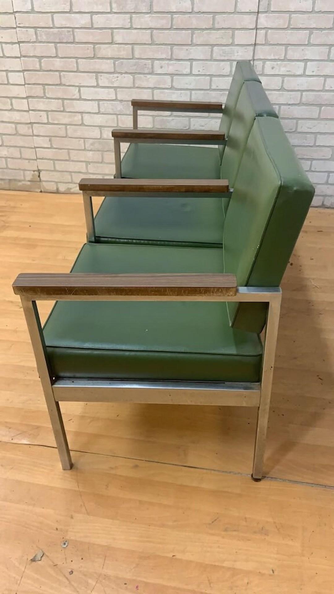 Banc d'attente moderne du milieu du siècle dernier de style Knoll en vente 1