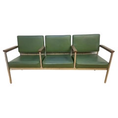Vintage Mid Century Modern Knoll Style Waiting Room Bench