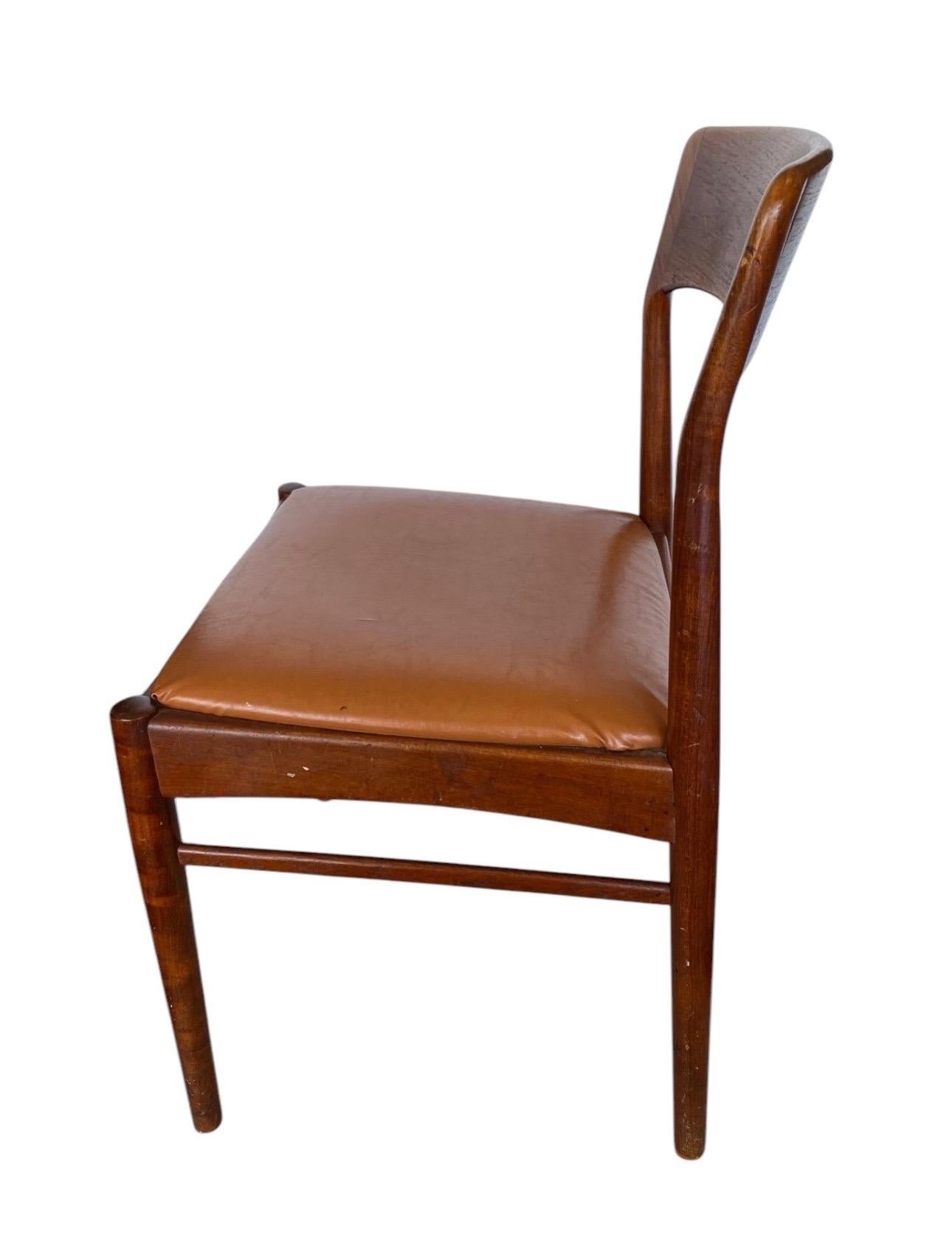 Danish Vintage Mid Century Modern KS Mobler Teak Side Chair, Made In Denmark For Sale