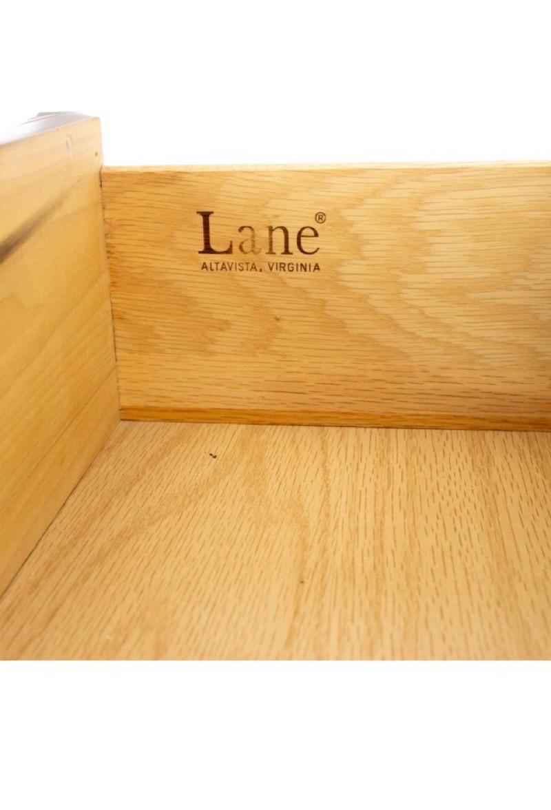 Late 20th Century Vintage Mid Century Modern Lane Walnut Dresser Dovetail Drawers Cabinet Storage 
