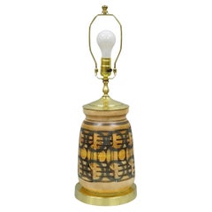 Vintage Mid Century Modern Lapid Pottery Israel Ceramic Vase Table Lamp
