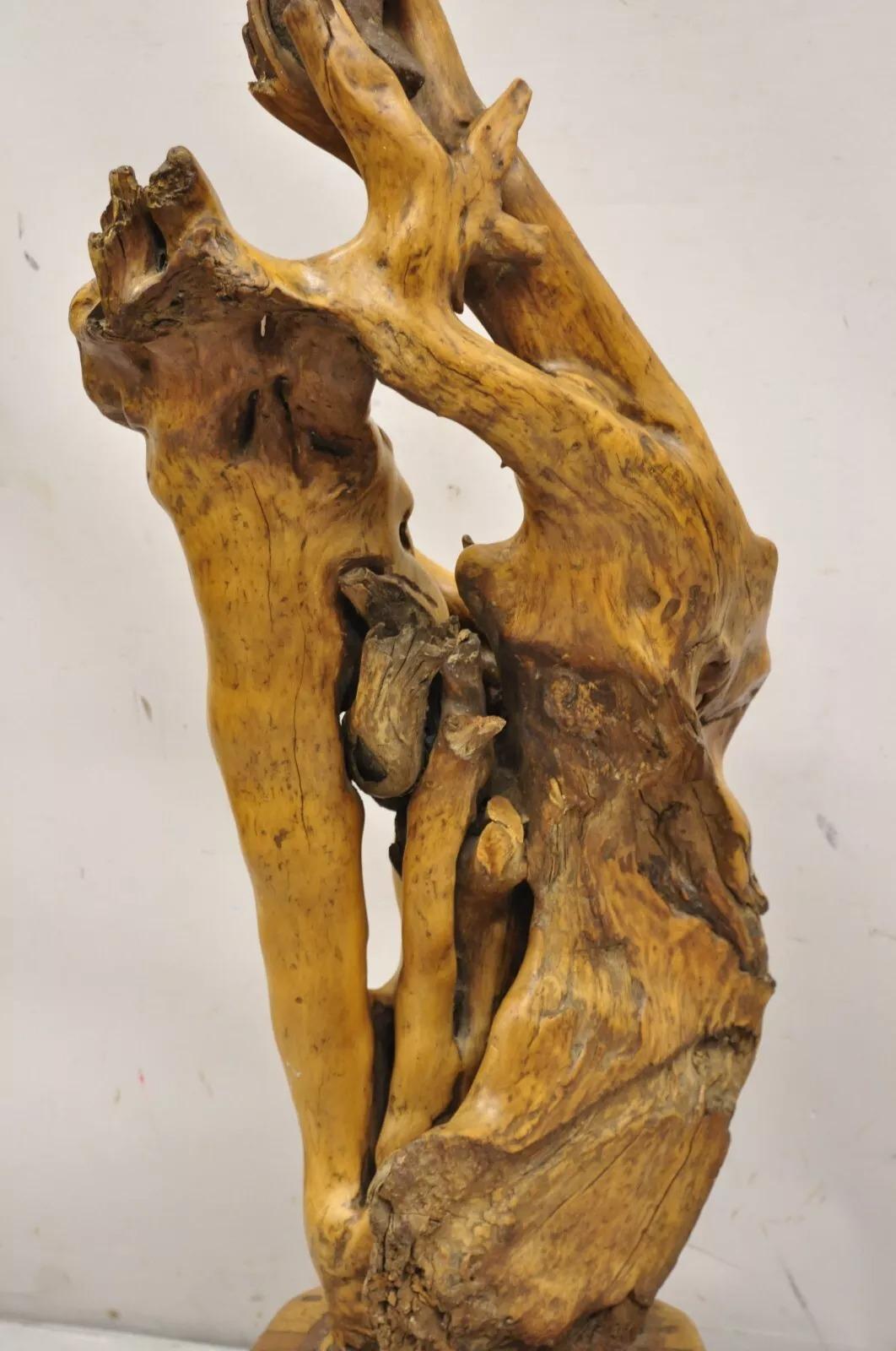 Scultura astratta in legno di teak di grandi dimensioni con radice, Vintage By, scultura astratta in vendita 3