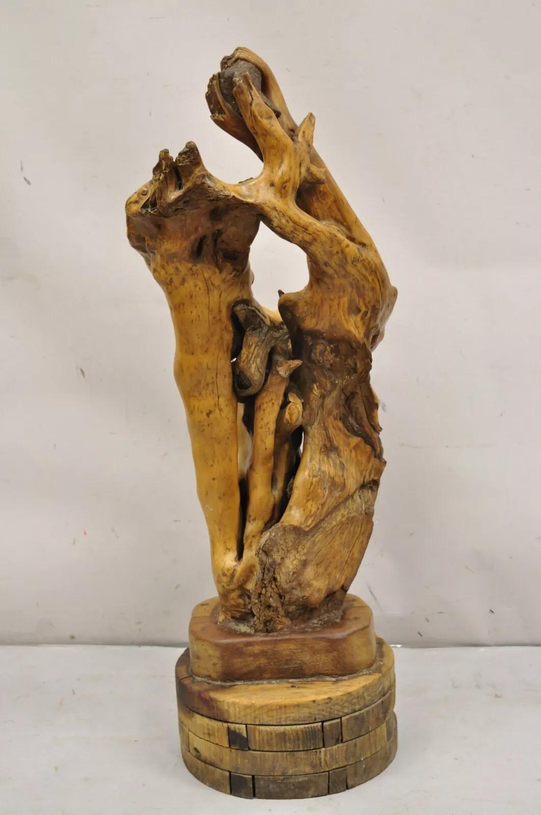 Scultura astratta in legno di teak di grandi dimensioni con radice, Vintage By, scultura astratta in vendita 2