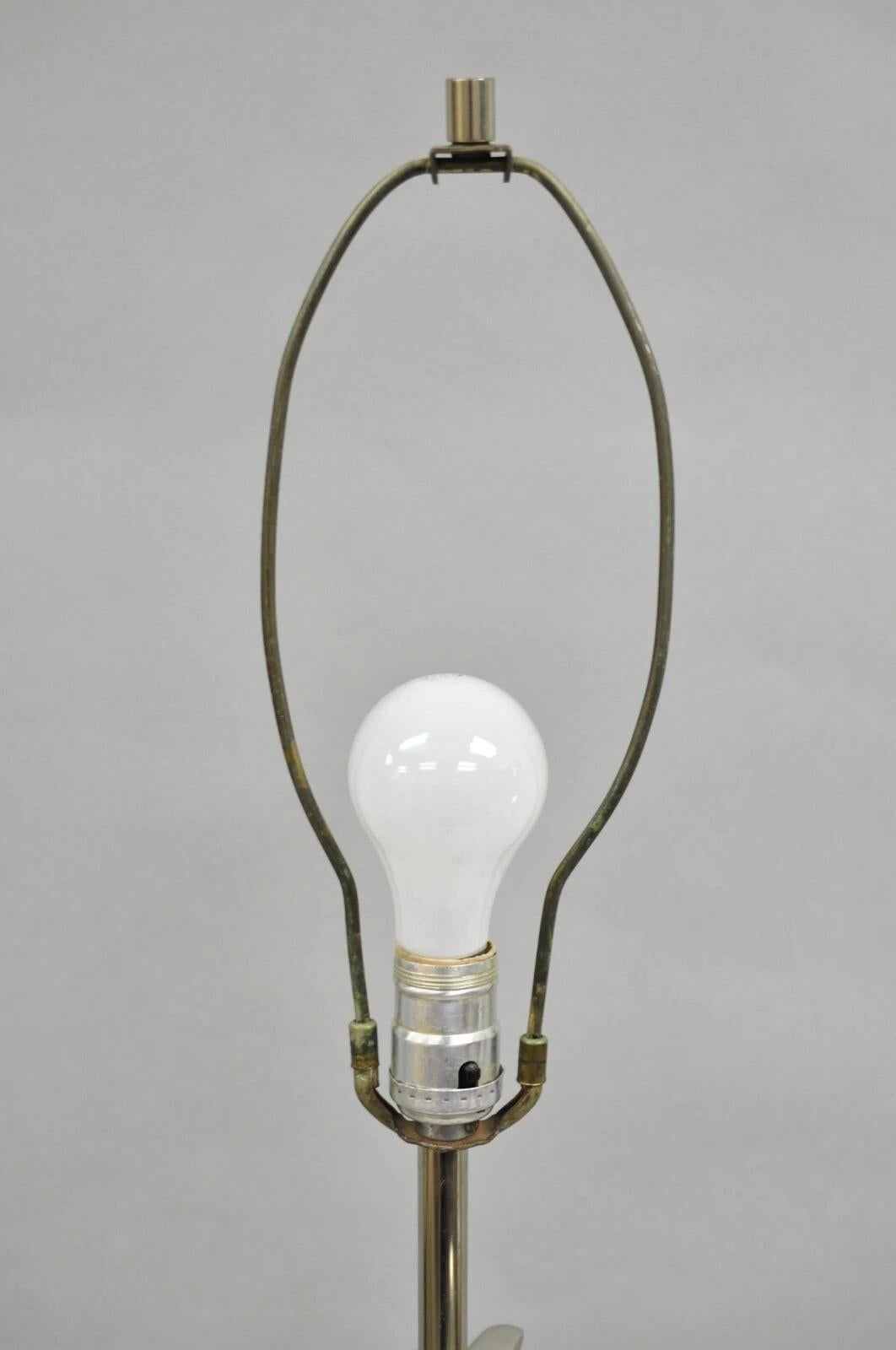 Vintage Mid Century Modern Laurel Sculptural Gunmetal Tischlampe von Weiss & Barr im Zustand „Gut“ im Angebot in Philadelphia, PA