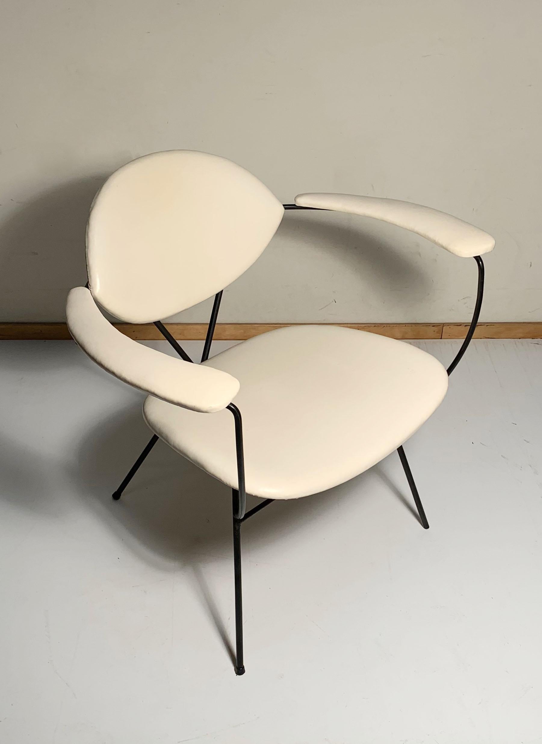 Iron Vintage Mid-Century Modern Lounge Chair by Joseph Cicchelli for Reilly Wolf For Sale