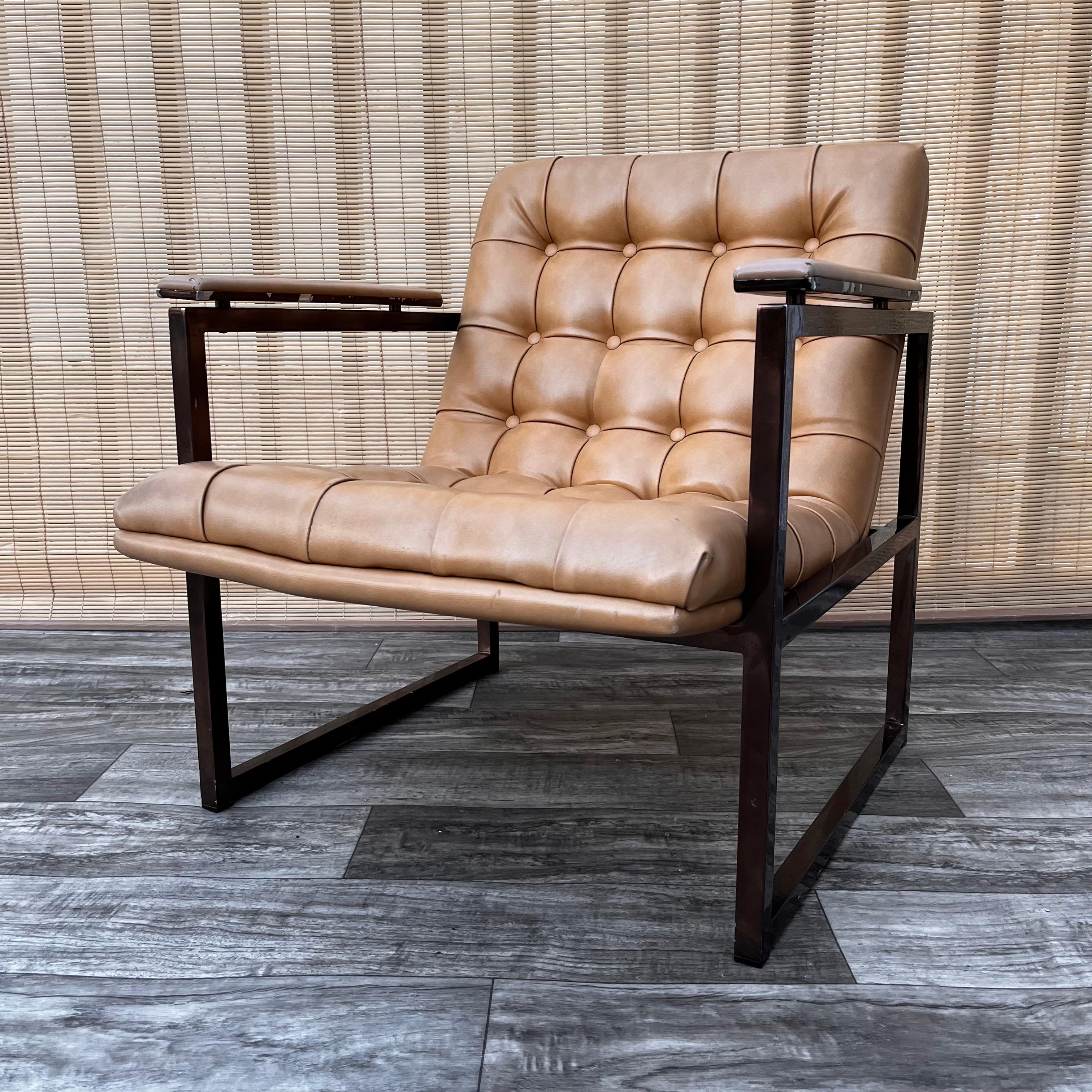 vintage metal lounge chair