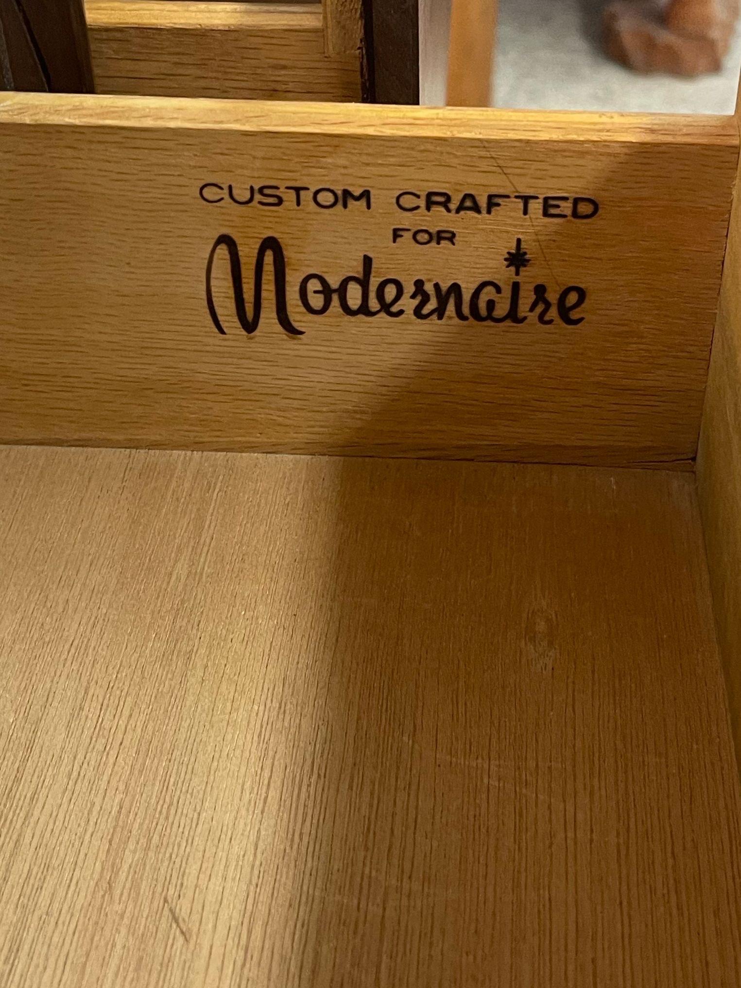 Vintage Mid Century Modern Low Six Drawer Dresser by Modernaire. For Sale 1