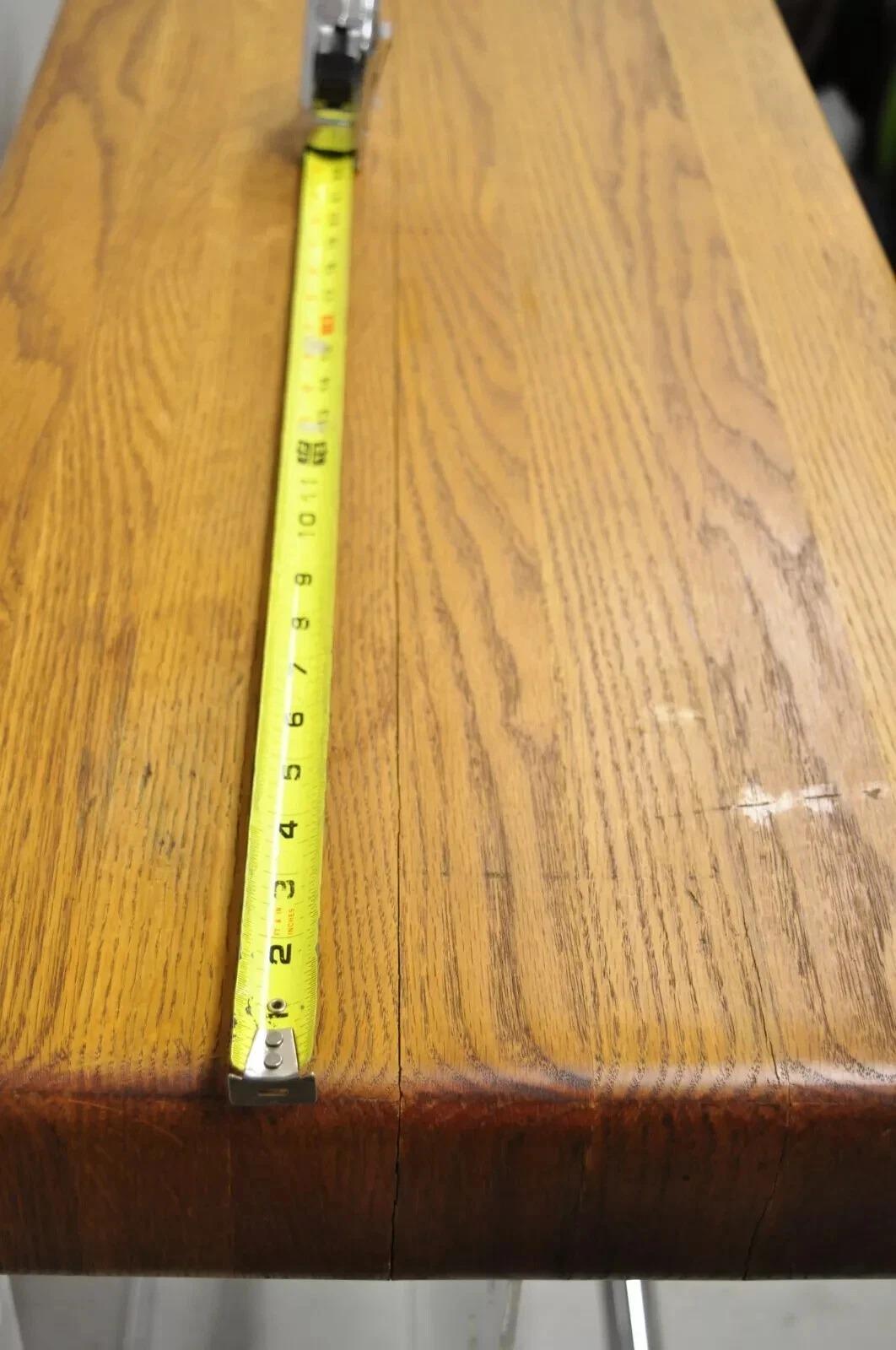 Vintage Mid Century Modern Lucite and Oak Wood Butcher Block Liquor Bar Table For Sale 1