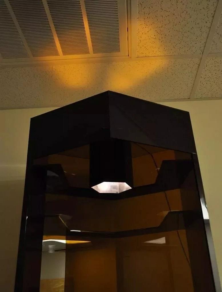Mid-Century Modern Vintage Mid Century Modern Lucite Lighted Revolving Tall Narrow Retail Display