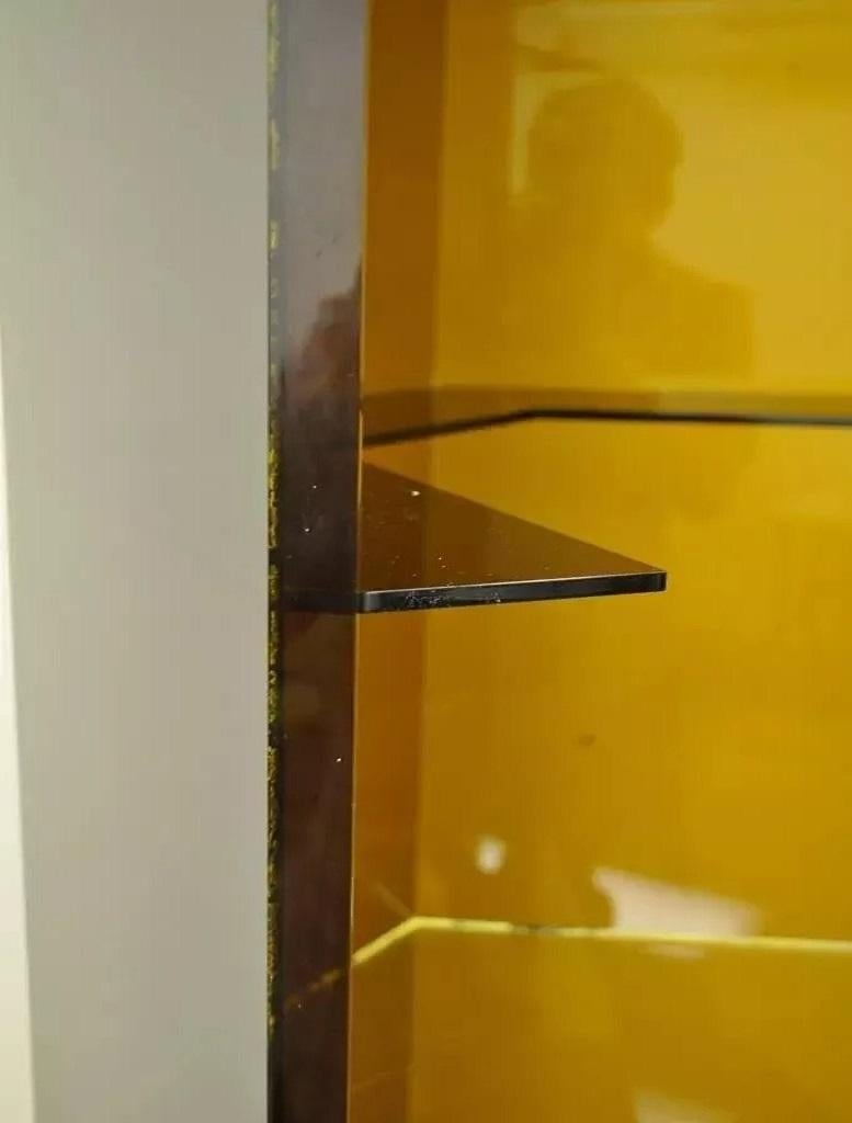 20th Century Vintage Mid Century Modern Lucite Lighted Revolving Tall Narrow Retail Display