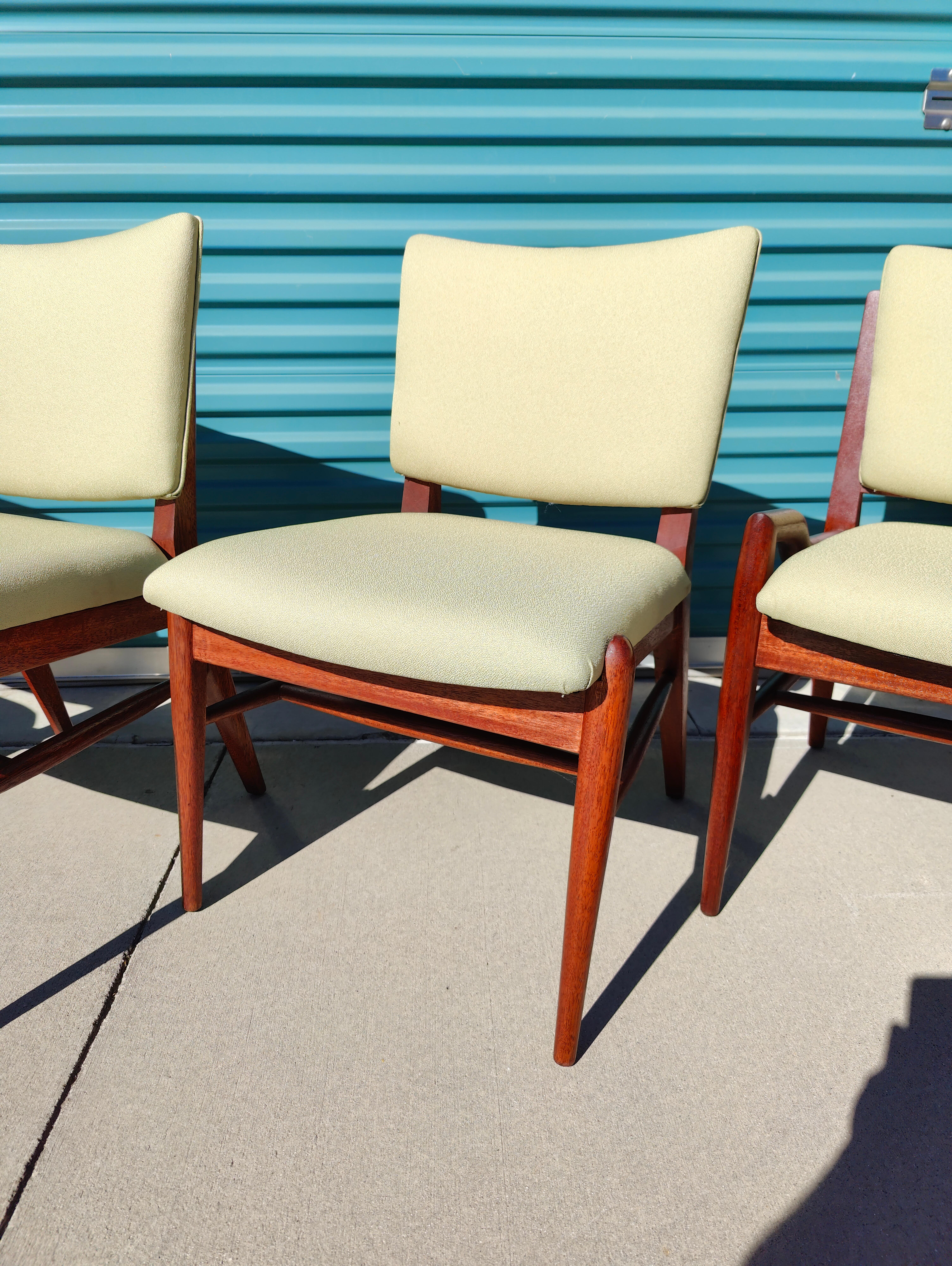 Vintage Mid-Century Modern Mahogony Chairs by Brown Saltman For Sale 7