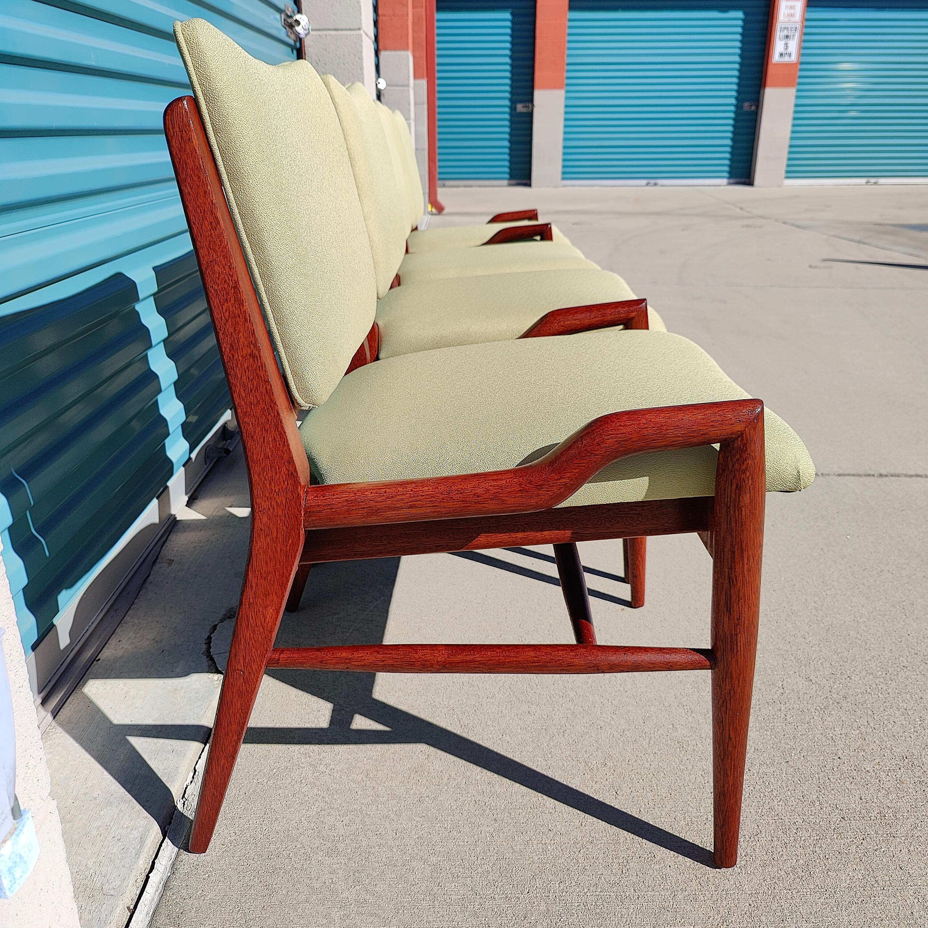 20th Century Vintage Mid-Century Modern Mahogony Chairs by Brown Saltman For Sale