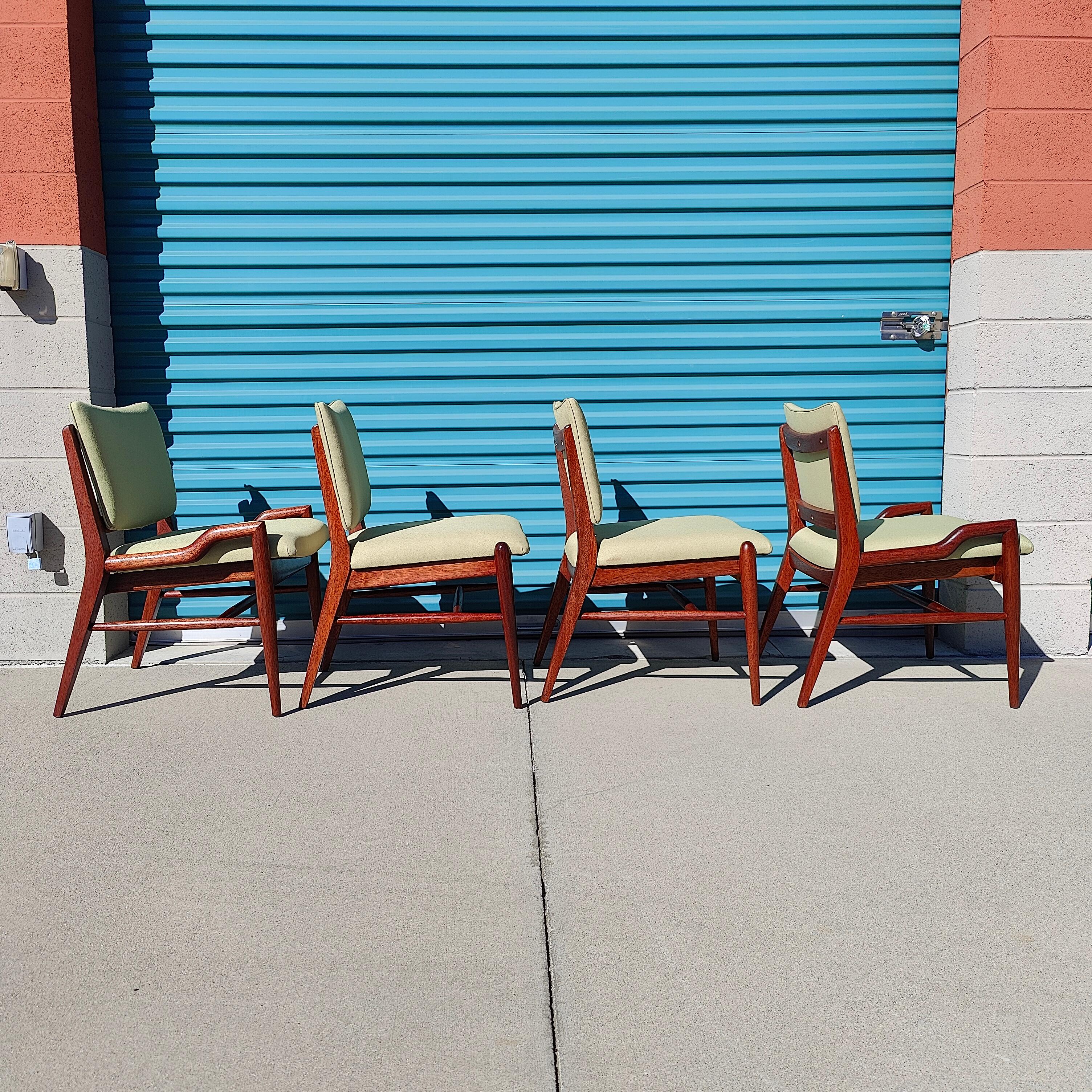 Vintage Mid-Century Modern Mahogony Chairs by Brown Saltman For Sale 1
