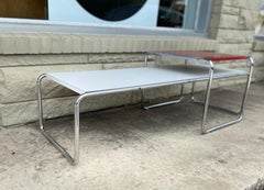 Vintage Mid-Century Modern Marcel Breuer 'Laccio' Coffee & Side Table for Knoll