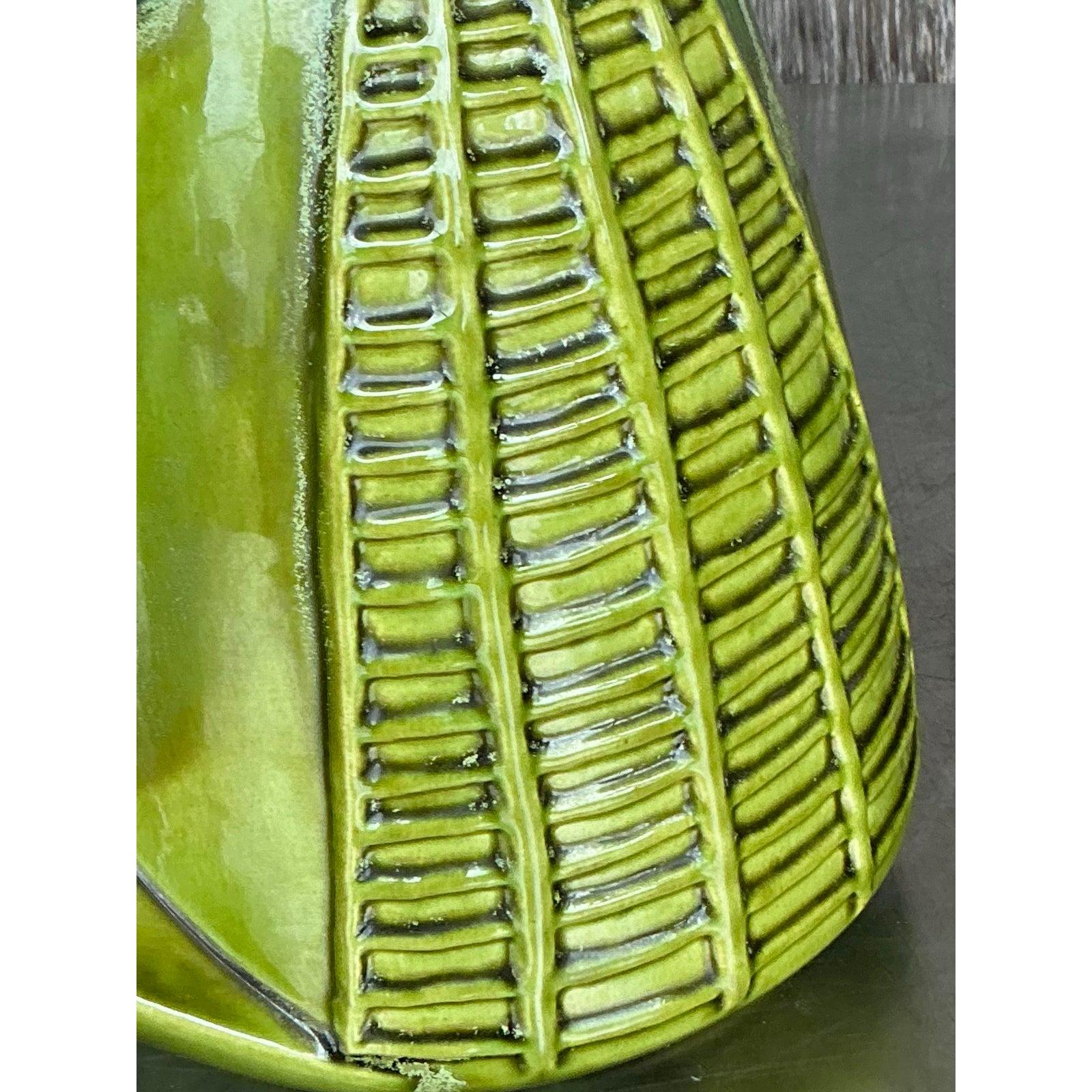 Vintage Mid-Century Modern Marcia of California Glazed Ceramic CoffeeService-3pc In Good Condition For Sale In west palm beach, FL