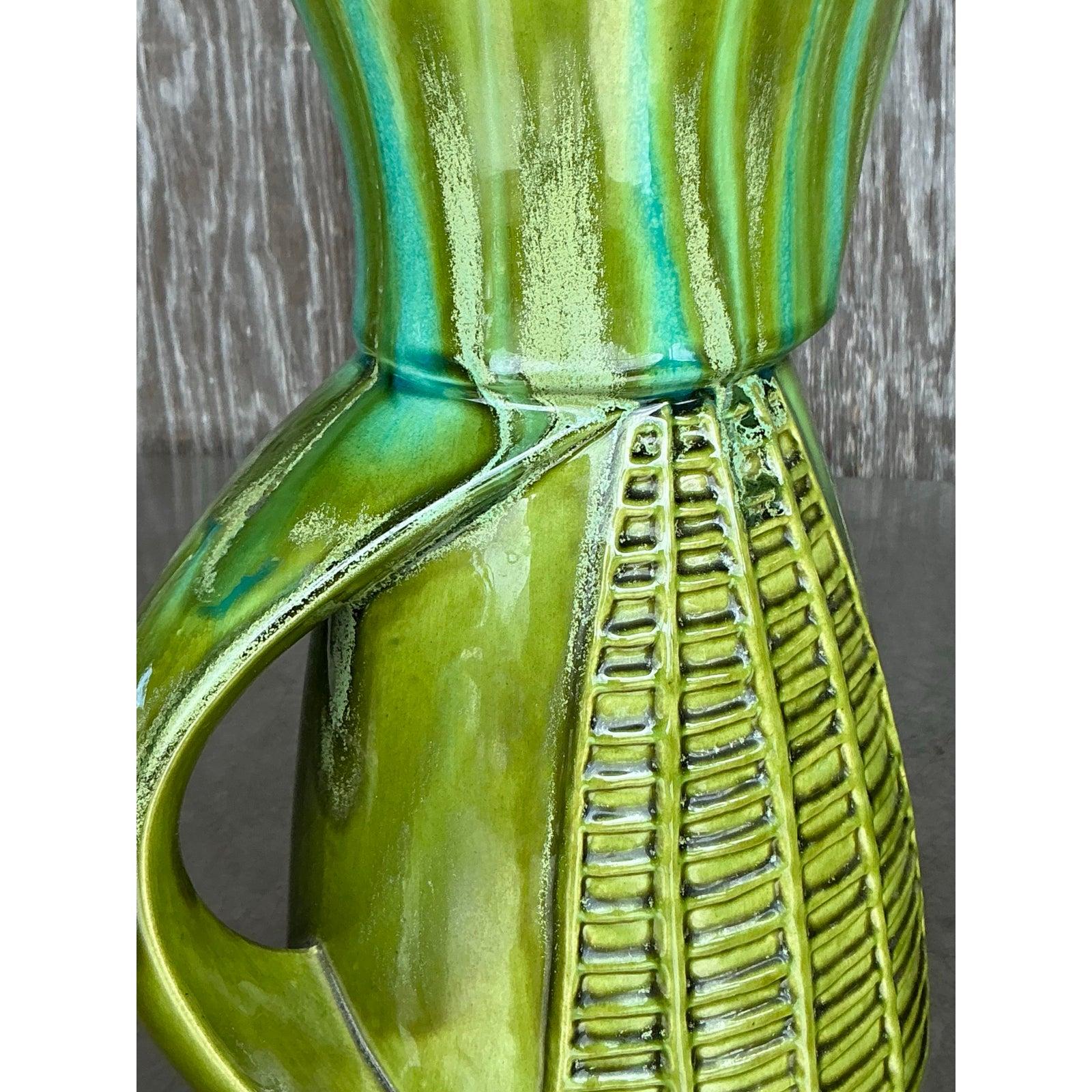 Vintage Mid-Century Modern Marcia of California Glazed Ceramic CoffeeService-3pc For Sale 3