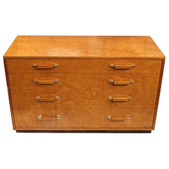 Vintage Mid-Century Modern Matched-Grain Birch Console Dresser by Eliel Saarinen