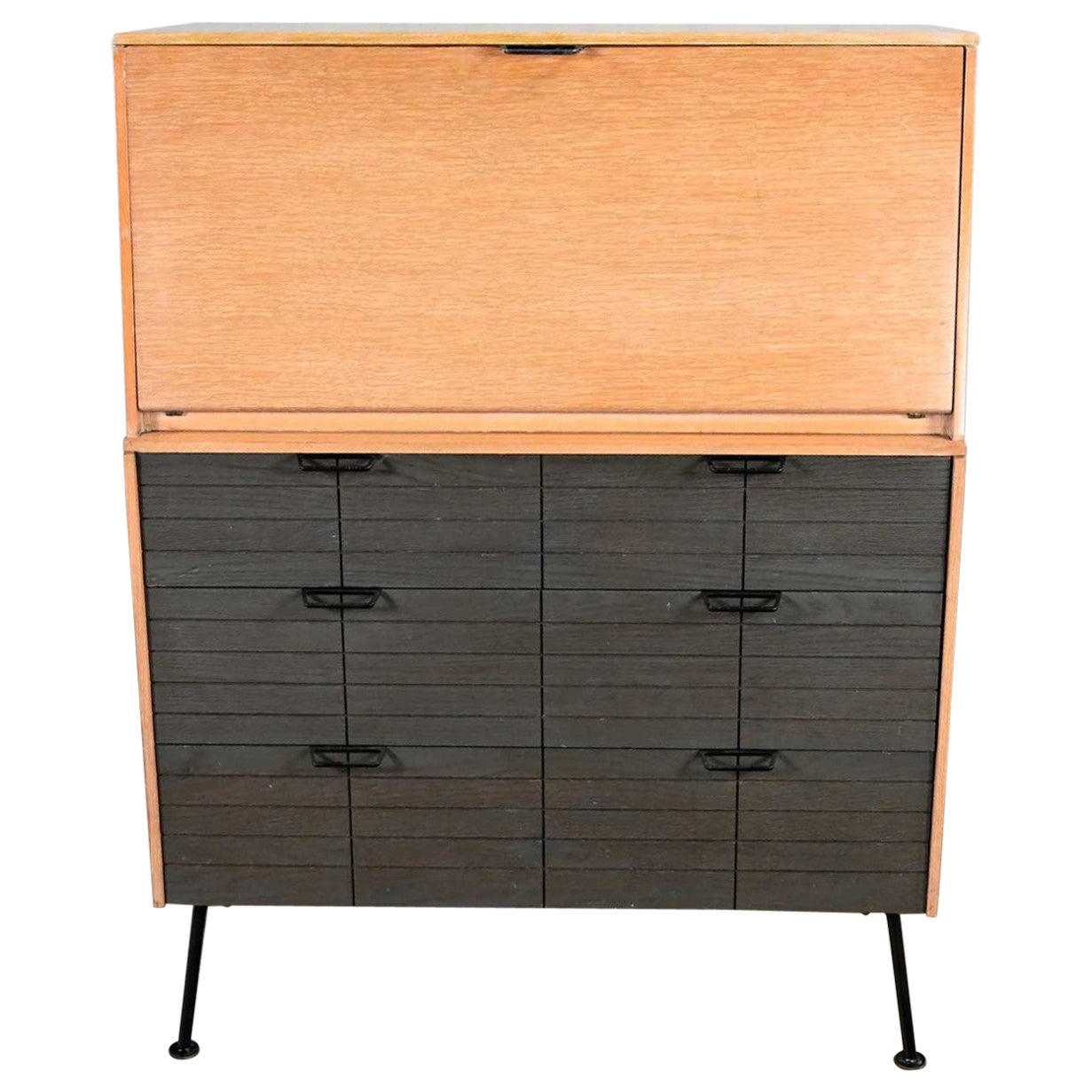 Vintage Mid-Century Modern Mengel Drop Front Secretary Desk by Raymond Loewy