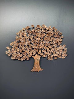 Vintage Mid-Century Modern Metal Tree Wall Art
