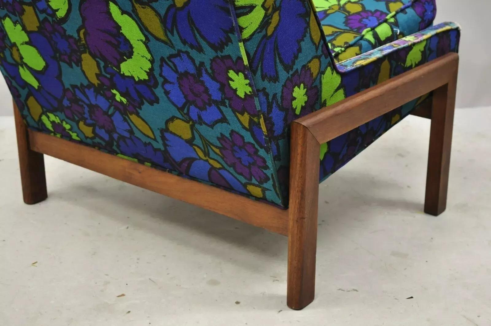 Vintage By Milo Baughman con struttura in legno di noce, Slipper Lounge Chair in vendita 4