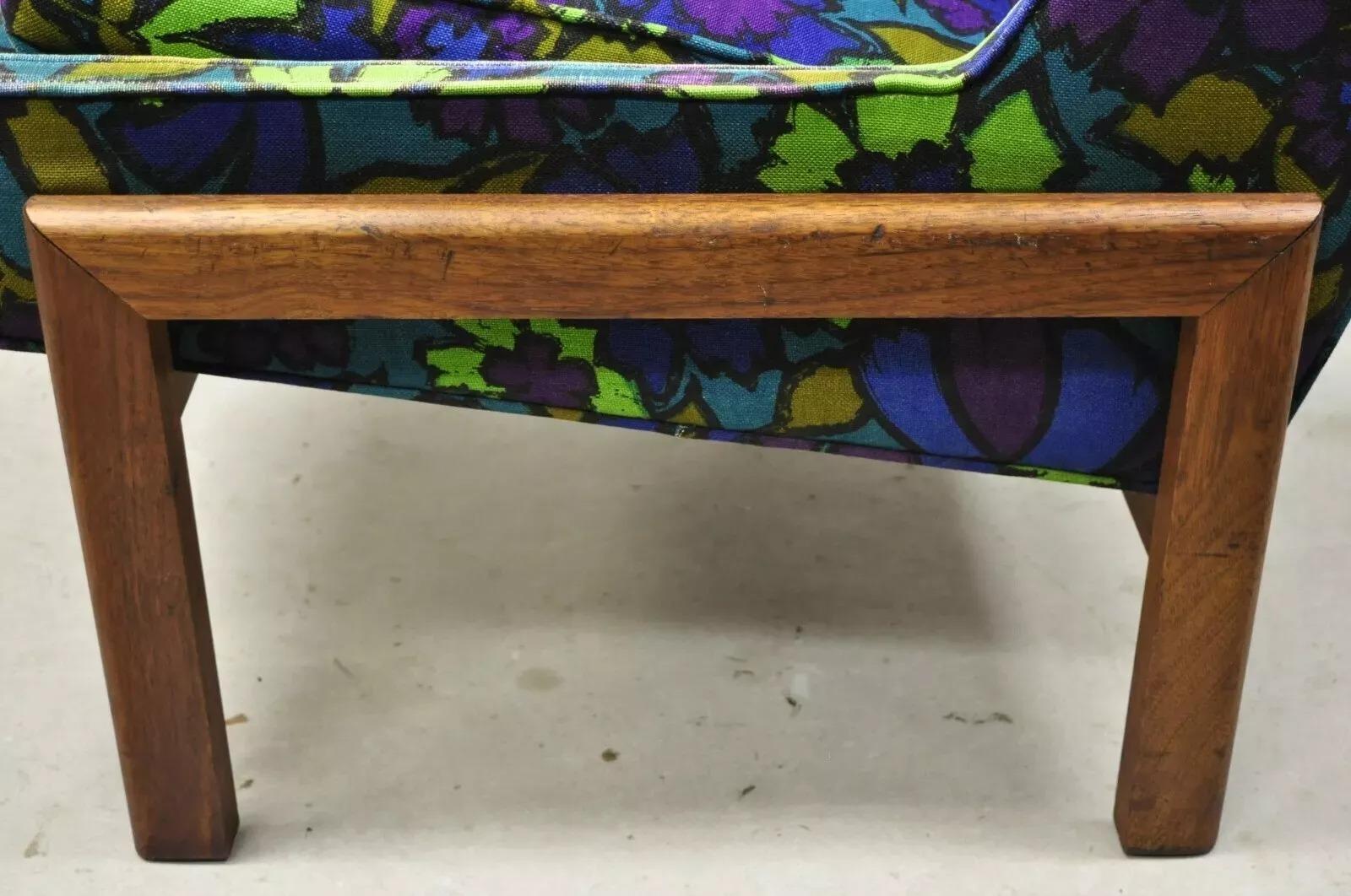 Vintage By Milo Baughman con struttura in legno di noce, Slipper Lounge Chair in vendita 1