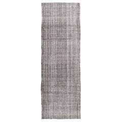 Vintage Mid-Century Modern Minimalist Flat-Weave Runner Rug