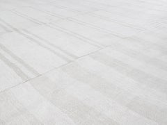 Tapis vintage à tissage plat minimaliste moderne du milieu du siècle dernier