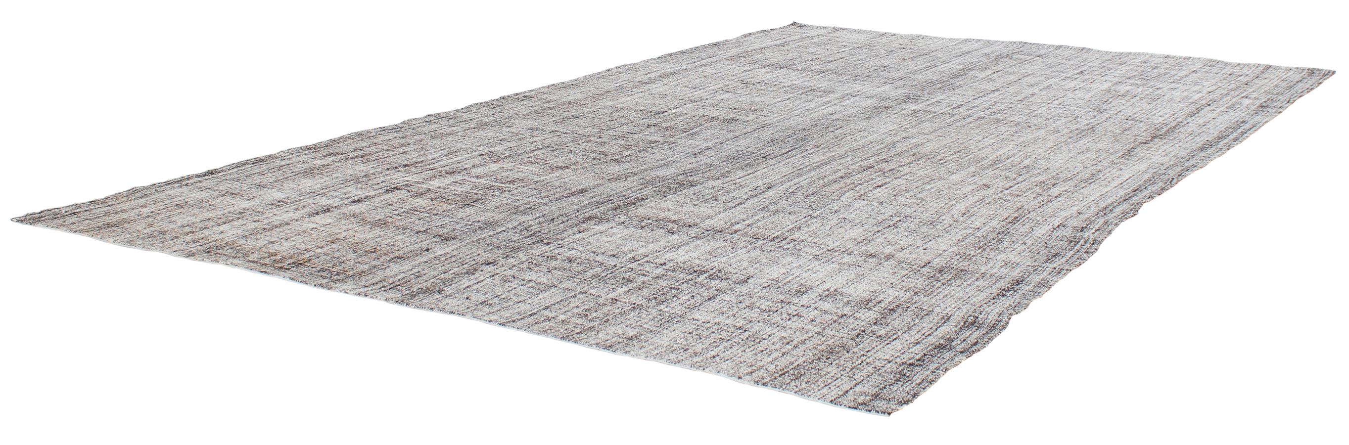 Turkish Vintage Mid-Century Modern Minimalist Flatweave Rug For Sale