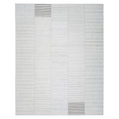 Tapis vintage à tissage plat minimaliste moderne du milieu du siècle dernier