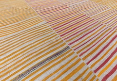 Minimalistischer Flachgewebe-Wollteppich, Mid-Century Modern