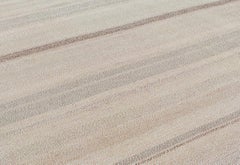 Minimalistischer persischer Flachgewebe-Teppich, Mid-Century Modern