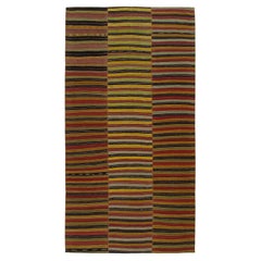 Retro Mid-Century Modern Minimalist Persian Flatweave Rug