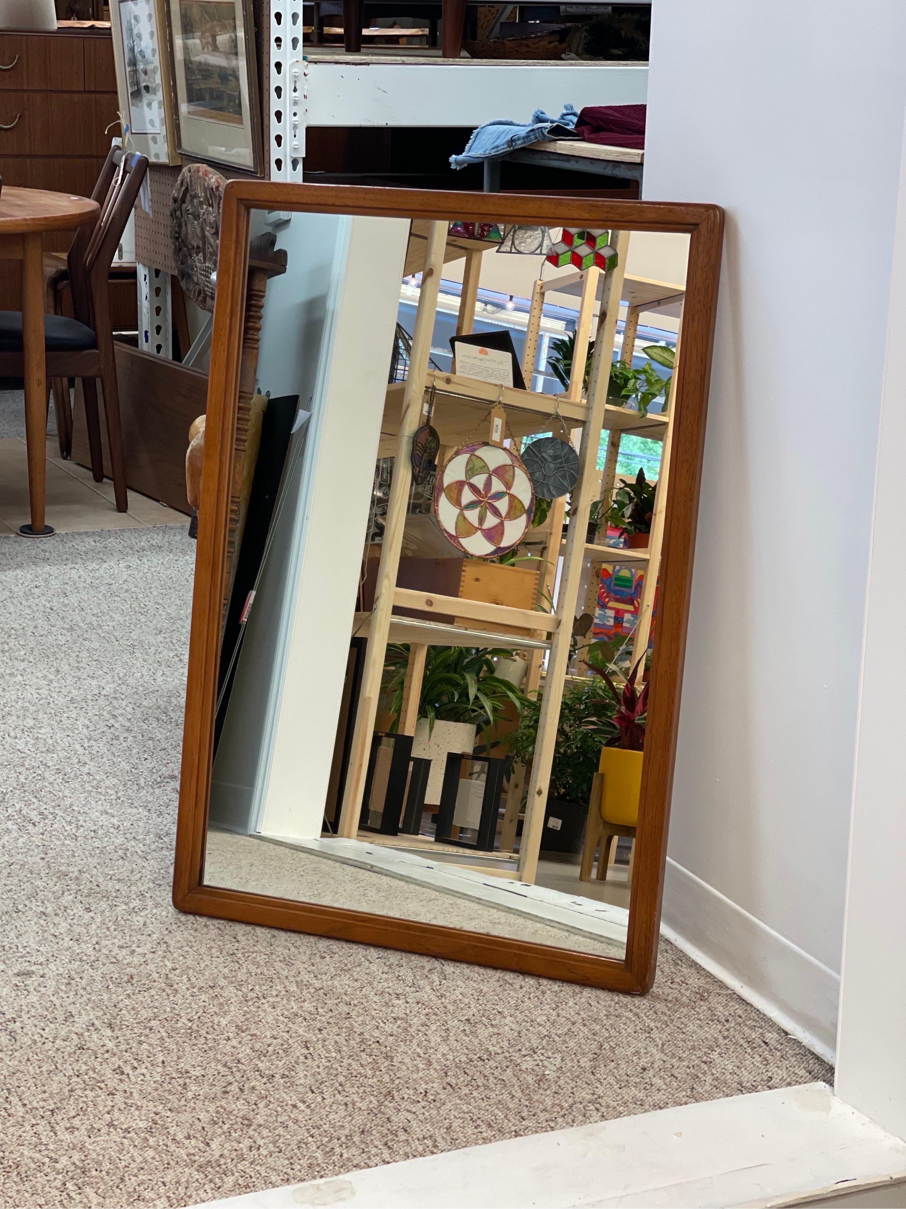 Glass Vintage Mid-Century Modern Mirror by Lane For Sale