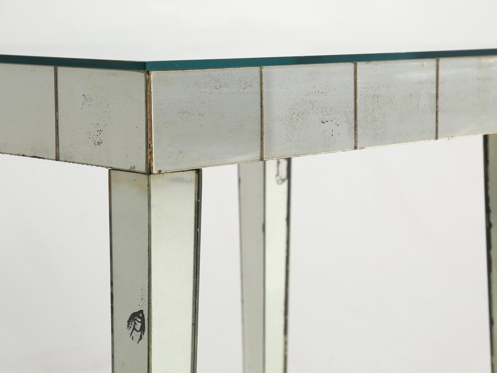 Vintage Mid-Century Modern Mirror End Table or Side Table 4