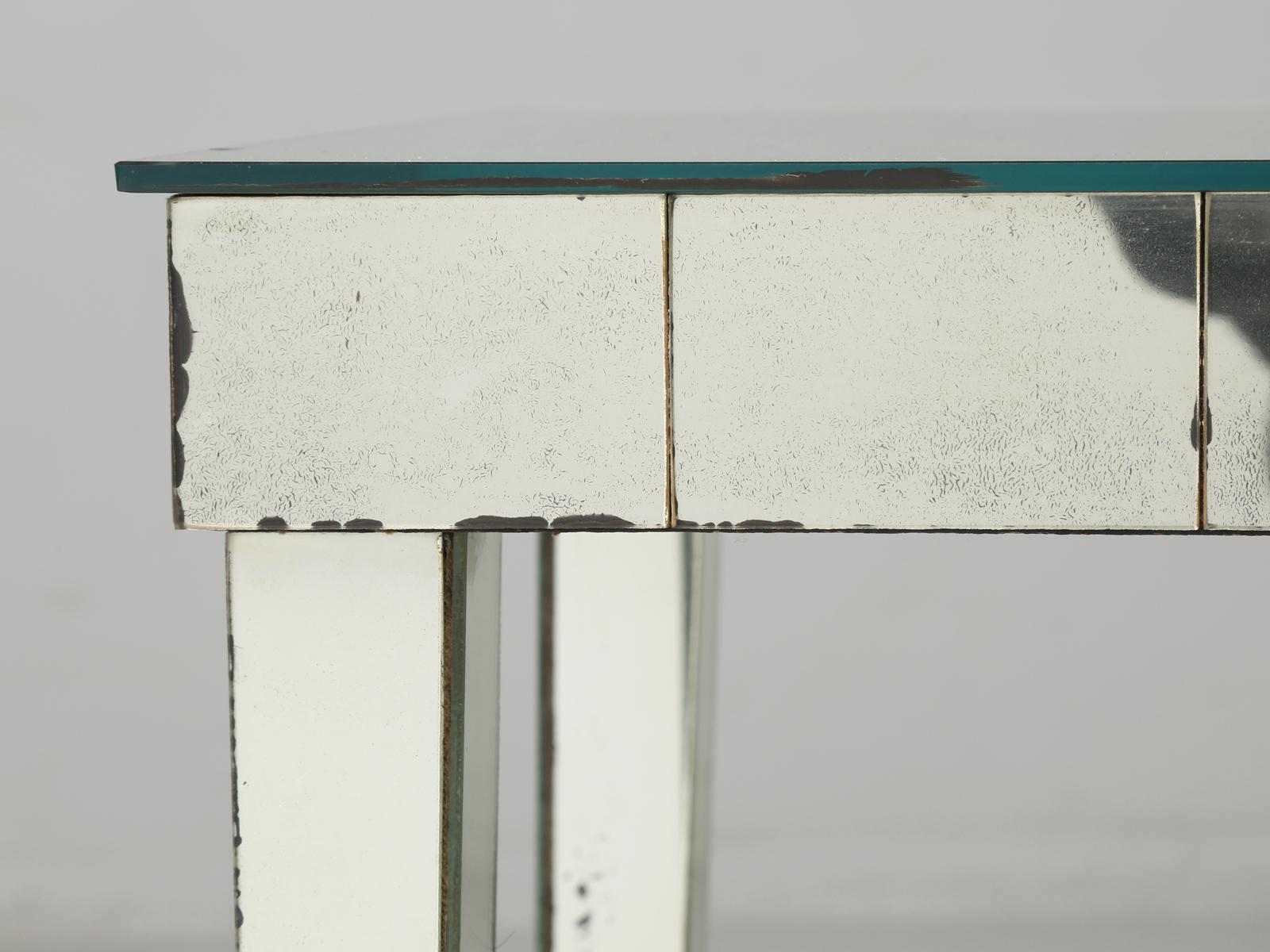 Vintage Mid-Century Modern Mirror End Table or Side Table 5