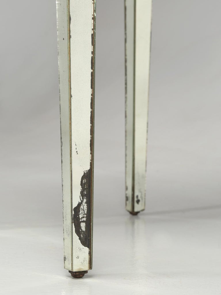 Vintage MidCentury Modern Mirror End Table or Side Table For Sale at