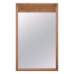 Vintage Mid-Century Modern Mirror Mayan Collection Bassett Ornate Details