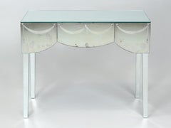 Vintage Mid-Century Modern Mirrored Vanity Table or Console Table c1960's