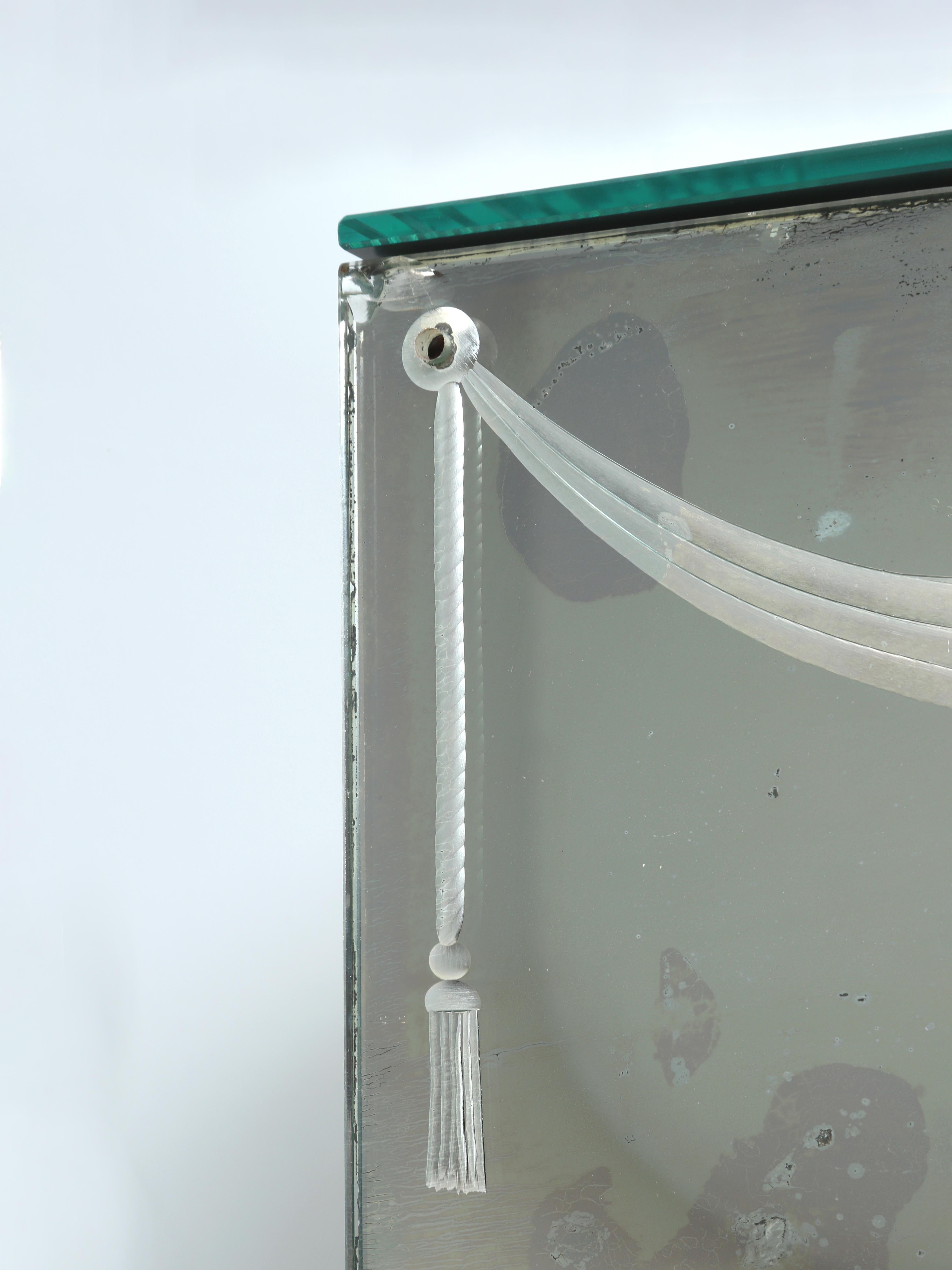 Mid-20th Century Vintage Mid-Century Modern Mirrored Vanity Table or Console Table c1960's For Sale