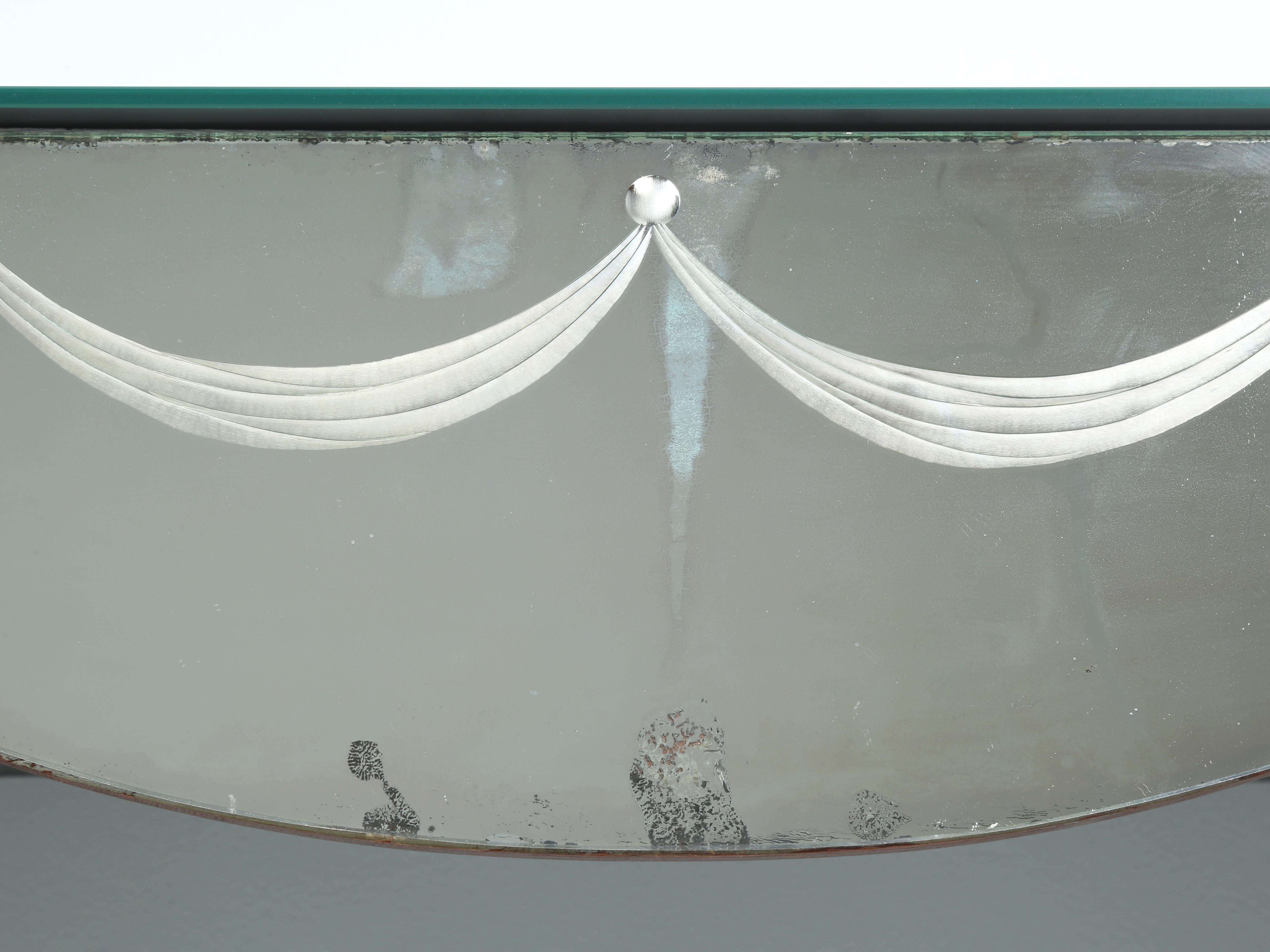 Vintage Mid-Century Modern Mirrored Vanity Table or Console Table c1960's For Sale 2