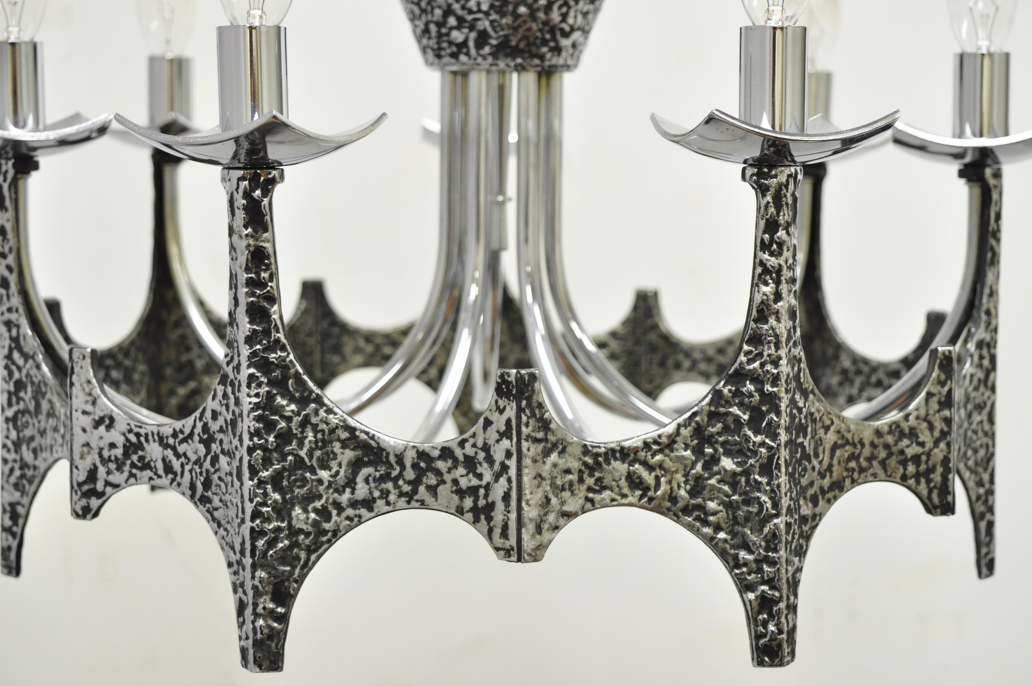 vintage chrome chandelier