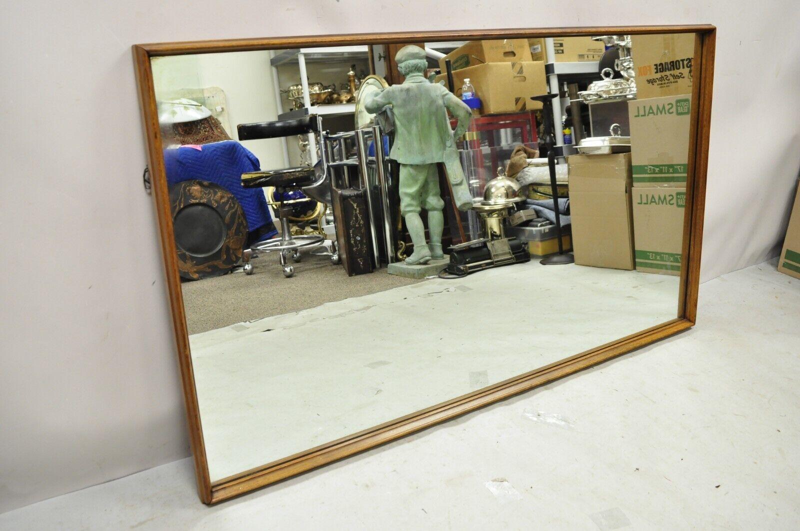 Vintage Mid Century Modern Modernist Walnut Frame Wall Mirror by Hart ...