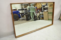 Vintage Mid Century Modern Modernist Walnut Frame Wall Mirror by Hart