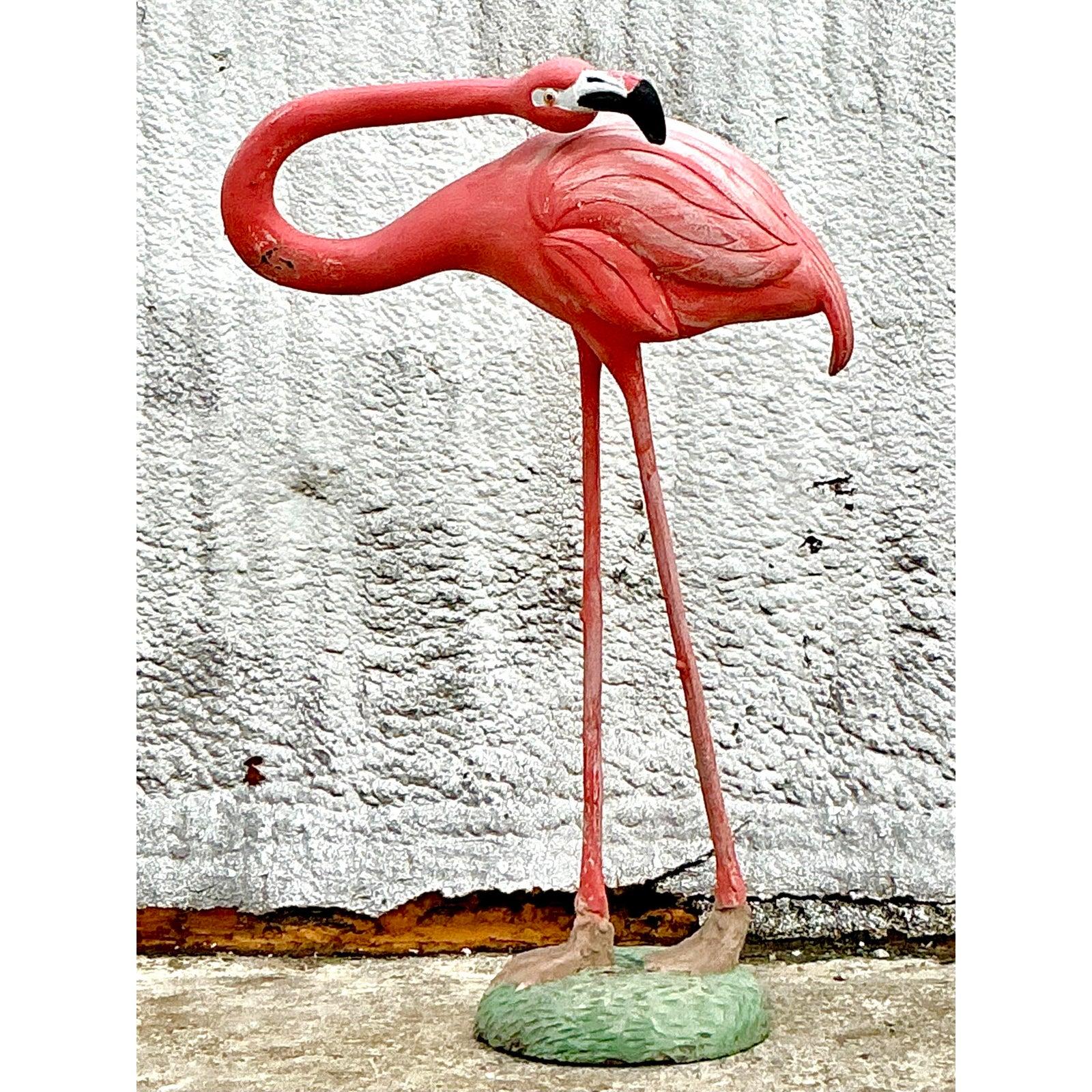 20th Century Vintage Mid-Century Modern Monumental Fiberglass Flamingo For Sale