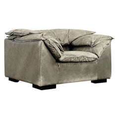 Sillón de cuero Monza Vintage de mediados de siglo de Niels Eilersen, años 70