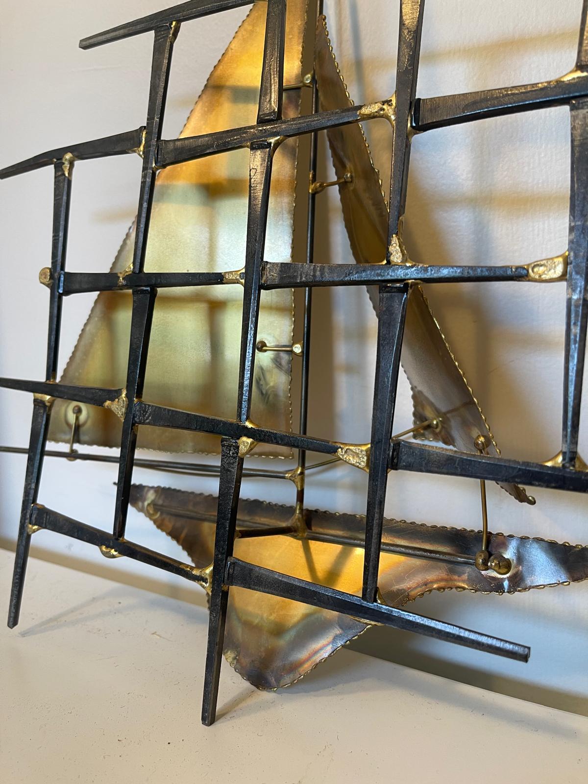 Sculpture murale de bateaux nautiques moderne du milieu du siècle dernier en vente 1