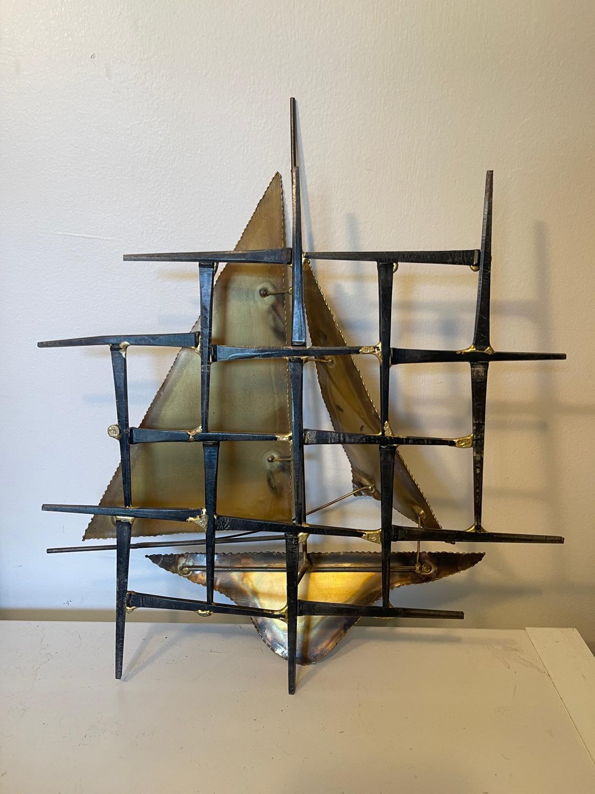 Sculpture murale de bateaux nautiques moderne du milieu du siècle dernier en vente 2