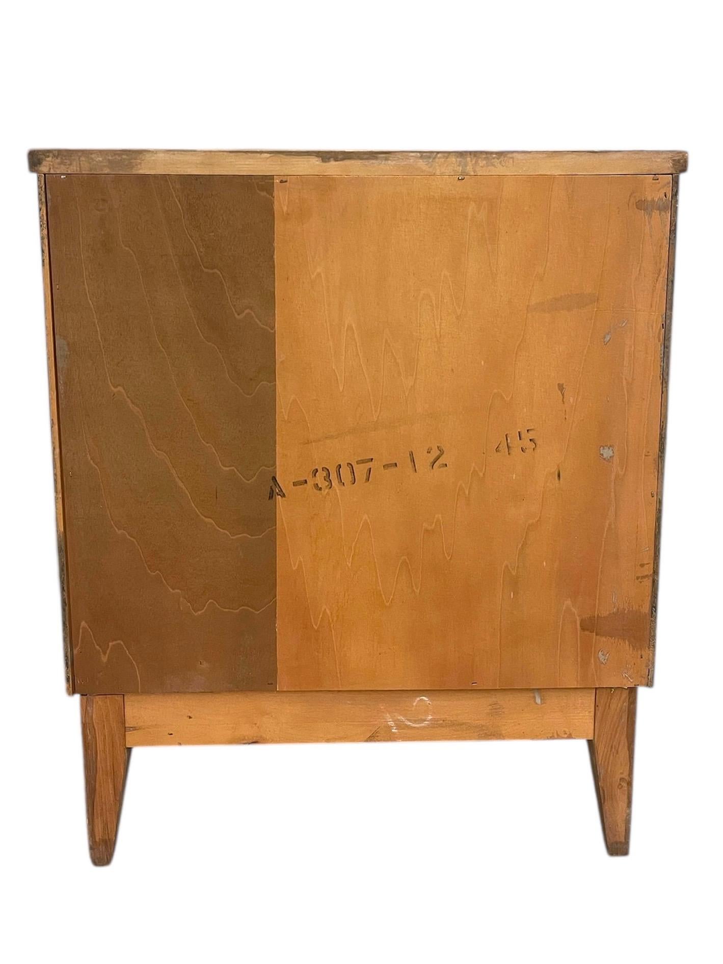 Vintage Mid-Century Modern Nightstand with Drawer and Open Shelf For Sale 4