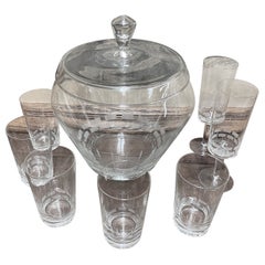 Vintage Mid Century Modern Nine Piece Drink Ware Set